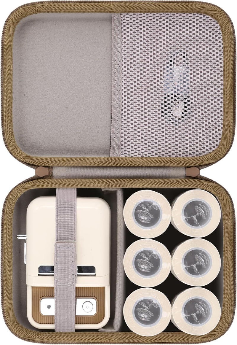 Baval Label Printer Case Compatible with NIIMBOT B21/B1 Label Maker Thermal Label Printer and 2 inch Label Paper(White Case) - Image 1
